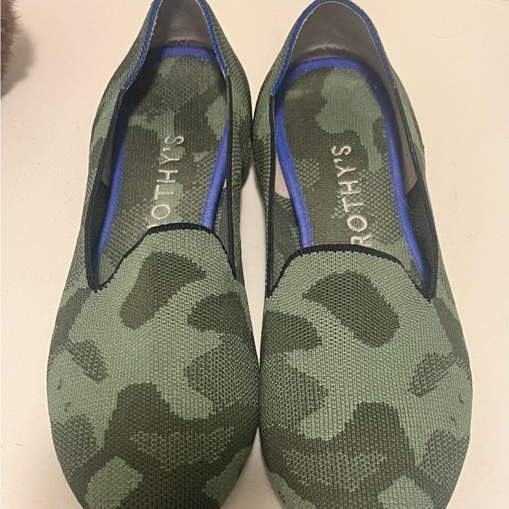 Rothy’s green Camouflage Slip-On Women’s Flats